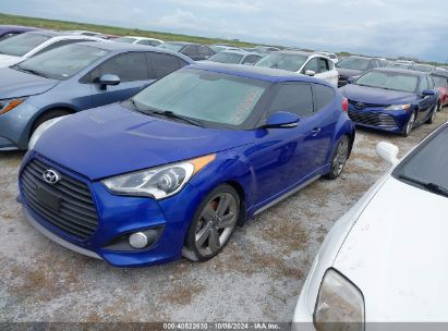 Lot #2995284314 2013 HYUNDAI VELOSTER TURBO W/BLACK