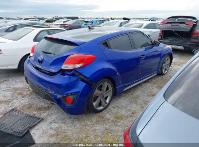 Lot #2995284314 2013 HYUNDAI VELOSTER TURBO W/BLACK