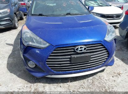 Lot #2995284314 2013 HYUNDAI VELOSTER TURBO W/BLACK