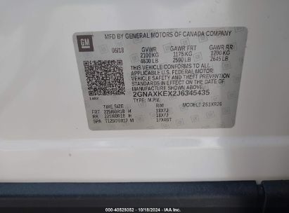 Lot #3035076863 2018 CHEVROLET EQUINOX LT