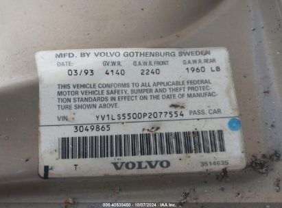 Lot #2996534015 1993 VOLVO 850