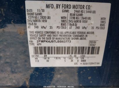 Lot #2995299969 2020 FORD EDGE SEL