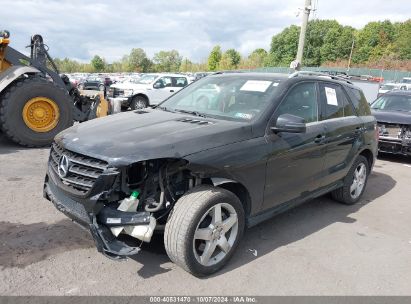 Lot #2994067836 2015 MERCEDES-BENZ ML 350 4MATIC