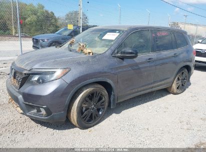 Lot #2992817838 2020 HONDA PASSPORT AWD SPORT