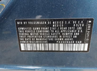 Lot #2991586661 2020 VOLKSWAGEN JETTA