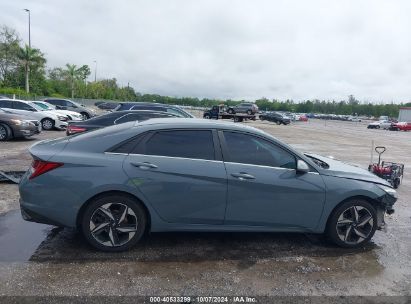 Lot #2992825274 2021 HYUNDAI ELANTRA LIMITED