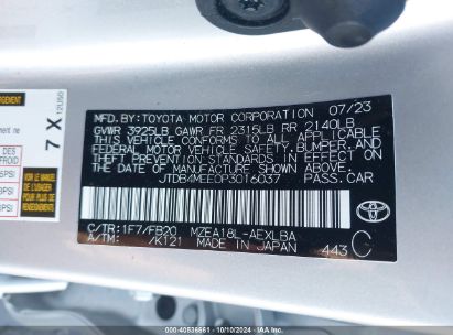 Lot #2996533952 2023 TOYOTA COROLLA LE