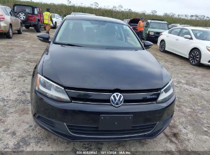 Lot #2992825148 2013 VOLKSWAGEN JETTA HYBRID SEL