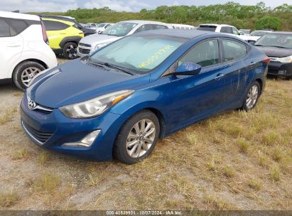 Lot #2992825144 2014 HYUNDAI ELANTRA SE