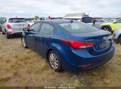 Lot #2992825144 2014 HYUNDAI ELANTRA SE