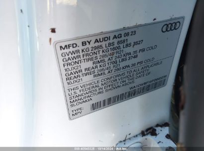 Lot #2992833807 2023 AUDI SQ8 PRESTIGE TFSI QUATTRO TIPTRONIC