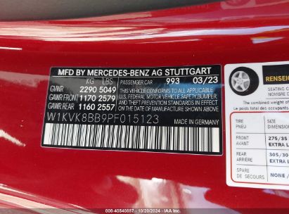 Lot #2992833801 2023 MERCEDES-BENZ AMG SL 63 4MATIC