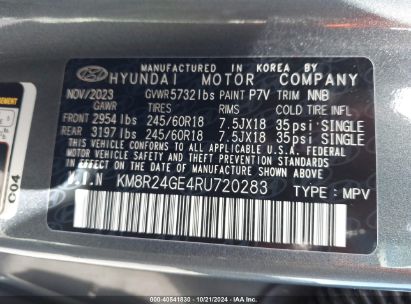 Lot #2992825096 2024 HYUNDAI PALISADE SEL