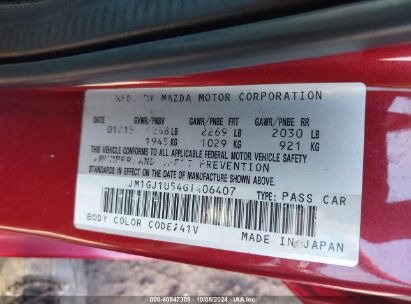 Lot #2995299854 2016 MAZDA MAZDA6 I SPORT