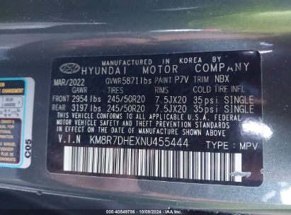 Lot #2992824736 2022 HYUNDAI PALISADE CALLIGRAPHY