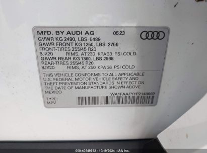 Lot #2995300168 2023 AUDI Q5 PRESTIGE 45 TFSI S LINE QUATTRO S TRONIC