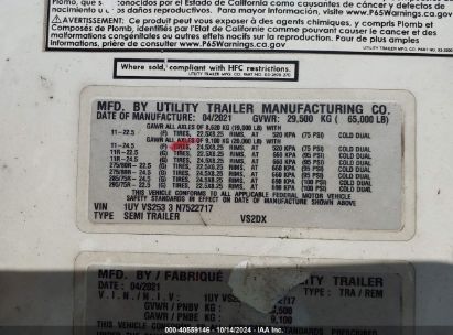 Lot #2992829865 2022 UTILITY TRAILER MFG UNKNOWN