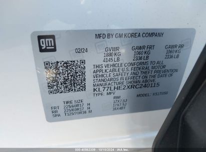 Lot #2996533730 2024 CHEVROLET TRAX FWD LT