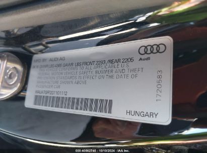 Lot #2992833046 2016 AUDI A3 1.8T PREMIUM