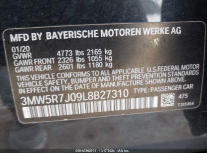 Lot #3037548801 2020 BMW 330I XDRIVE