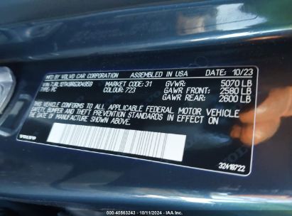 Lot #2995299672 2024 VOLVO S60 B5 CORE DARK THEME