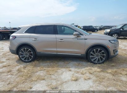 Lot #2995299662 2019 LINCOLN NAUTILUS RESERVE