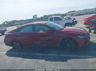 Lot #3035076687 2024 HYUNDAI ELANTRA LIMITED