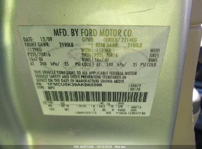 Lot #3037548715 2010 FORD ESCAPE HYBRID LIMITED