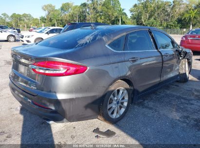 Lot #2995283033 2020 FORD FUSION SE