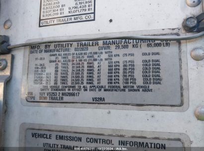 Lot #2992829817 2021 UTILITY TRAILER MFG REEFER SEMI TRAILER