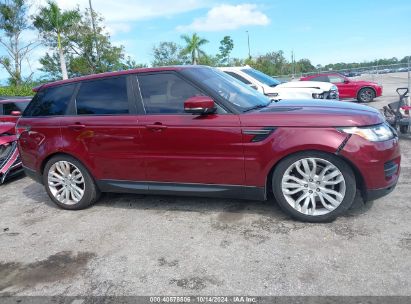 Lot #2995283009 2017 LAND ROVER RANGE ROVER SPORT 3.0L V6 SUPERCHARGED SE