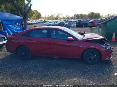 Lot #2995299295 2021 HYUNDAI ELANTRA HYBRID BLUE