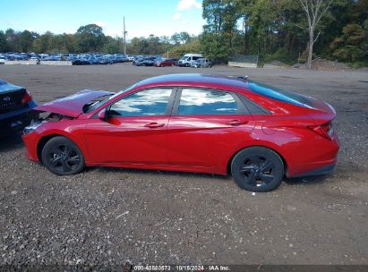 Lot #2995299295 2021 HYUNDAI ELANTRA HYBRID BLUE