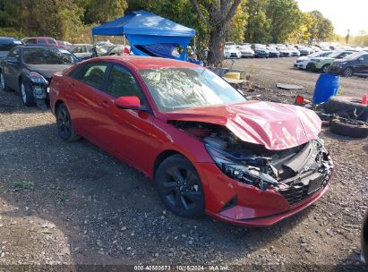 Lot #2995299295 2021 HYUNDAI ELANTRA HYBRID BLUE