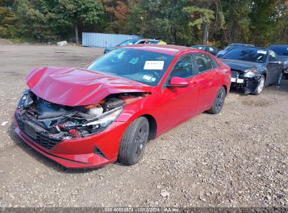 Lot #2995299295 2021 HYUNDAI ELANTRA HYBRID BLUE