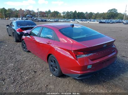 Lot #2995299295 2021 HYUNDAI ELANTRA HYBRID BLUE