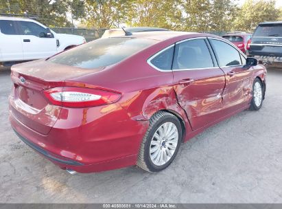 Lot #2985458315 2016 FORD FUSION ENERGI SE LUXURY