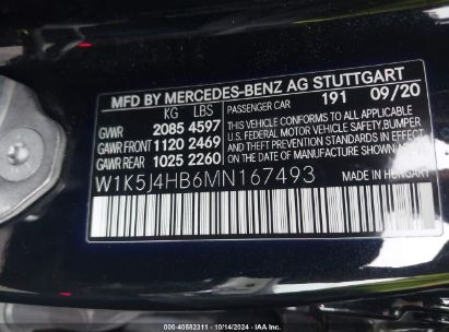 Lot #2995299602 2021 MERCEDES-BENZ CLA 250 4MATIC