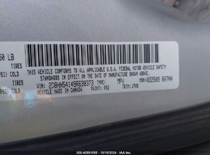 Lot #3018513895 2009 DODGE GRAND CARAVAN SXT