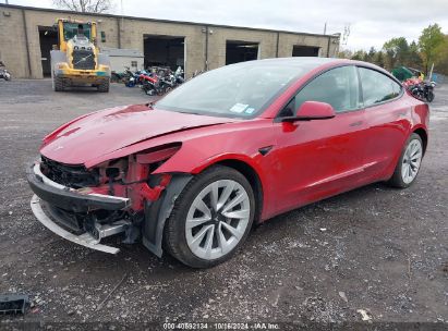 Lot #3035076058 2022 TESLA MODEL 3 LONG RANGE DUAL MOTOR ALL-WHEEL DRIVE