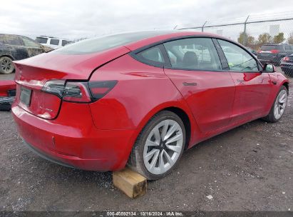 Lot #3035076058 2022 TESLA MODEL 3 LONG RANGE DUAL MOTOR ALL-WHEEL DRIVE