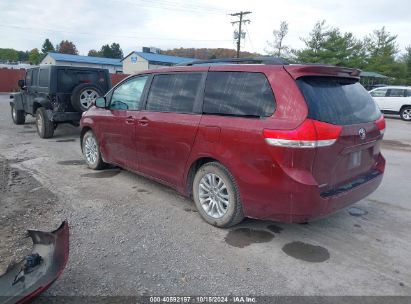 Lot #2992835218 2012 TOYOTA SIENNA XLE V6 8 PASSENGER