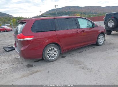 Lot #2992835218 2012 TOYOTA SIENNA XLE V6 8 PASSENGER