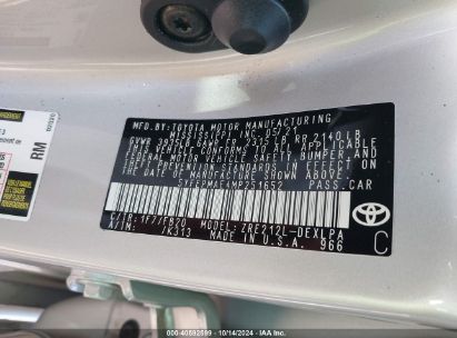 Lot #2996533460 2021 TOYOTA COROLLA LE