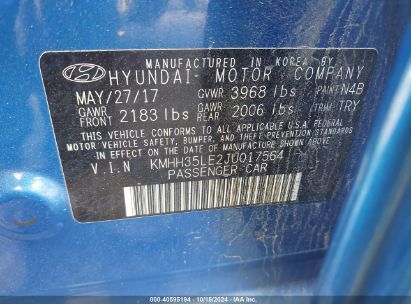 Lot #2995299525 2018 HYUNDAI ELANTRA GT