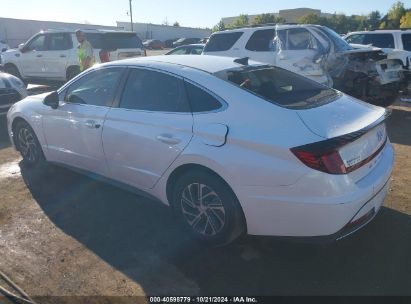 Lot #3056473768 2022 HYUNDAI SONATA HYBRID BLUE