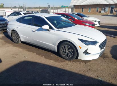 Lot #3056473768 2022 HYUNDAI SONATA HYBRID BLUE