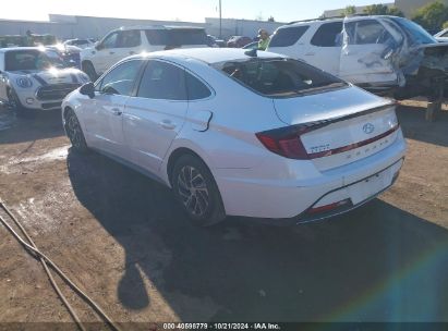 Lot #3056473768 2022 HYUNDAI SONATA HYBRID BLUE