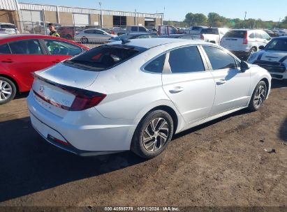 Lot #3056473768 2022 HYUNDAI SONATA HYBRID BLUE