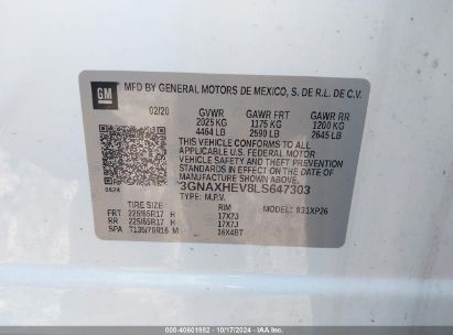 Lot #3037548135 2020 CHEVROLET EQUINOX FWD LS